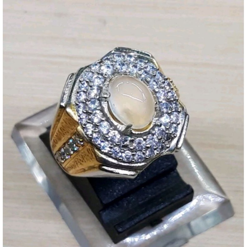 Batu cincin permata biduri bulan cat eye srilanka