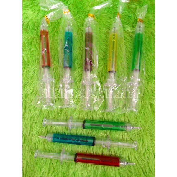 SOUVERNIR PULPEN SUNTIK KEMAS PLASTIK SOUVERNIR PERNIKAHAN/SOUVENIR KHITANAN/SOUVENIR ULANG TAHUN