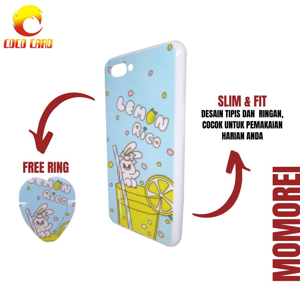 SOFTCASE OPPO A3S MOMOREI KARAKTER - FREE RING