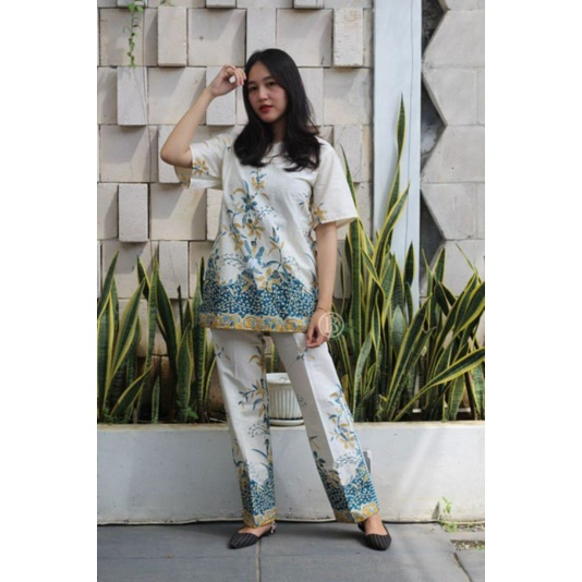 baju setelan wanita // setelan celana panjang wanita//pakaian tidur batik