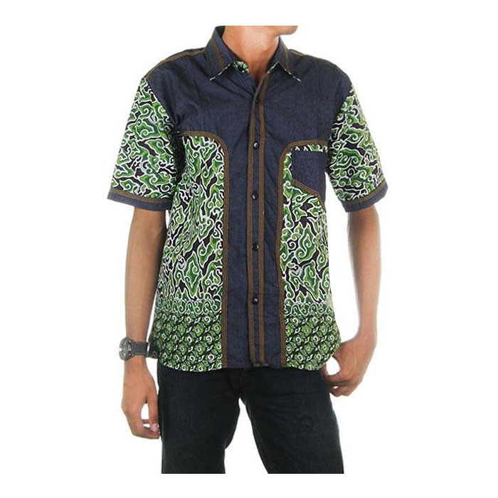 Kemeja Batik Kombinasi Jean