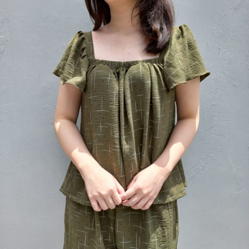 Blessy Set / setelan wanita rumah anti kusut rayon crinkle