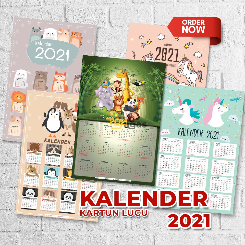 

KALENDER 2021 / KALENDER KARTUN LUCU / KALENDER MURAH