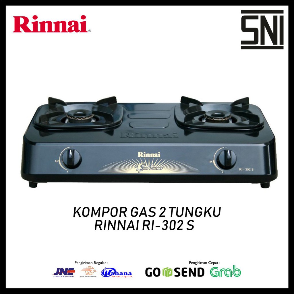  Kompor Gas Tekanan Rendah 2 Tungku Rinnai RI 302S Shopee 