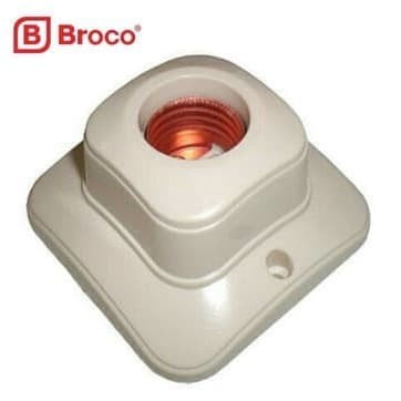 Fitting Plafon Oval Broco 1211 Fiting Oval Lampu E27 Cream