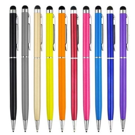 Stylus 2IN1 Pen Ballpoint Pulpen Smartphone Stylus Touchscreen