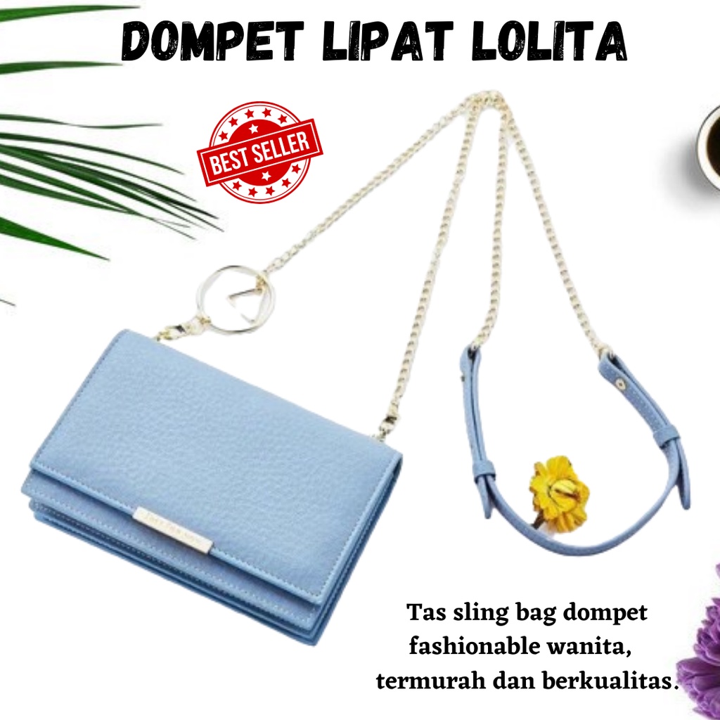 TERLARIS!! Dompet Selempang / Dompet Lipat LOLITA / Tas Sling Bag Dompet / Selempang Wanita