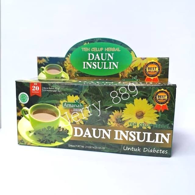 

Teh Daun insulin Teh untuk Diabetes 1 box isi 20 bag