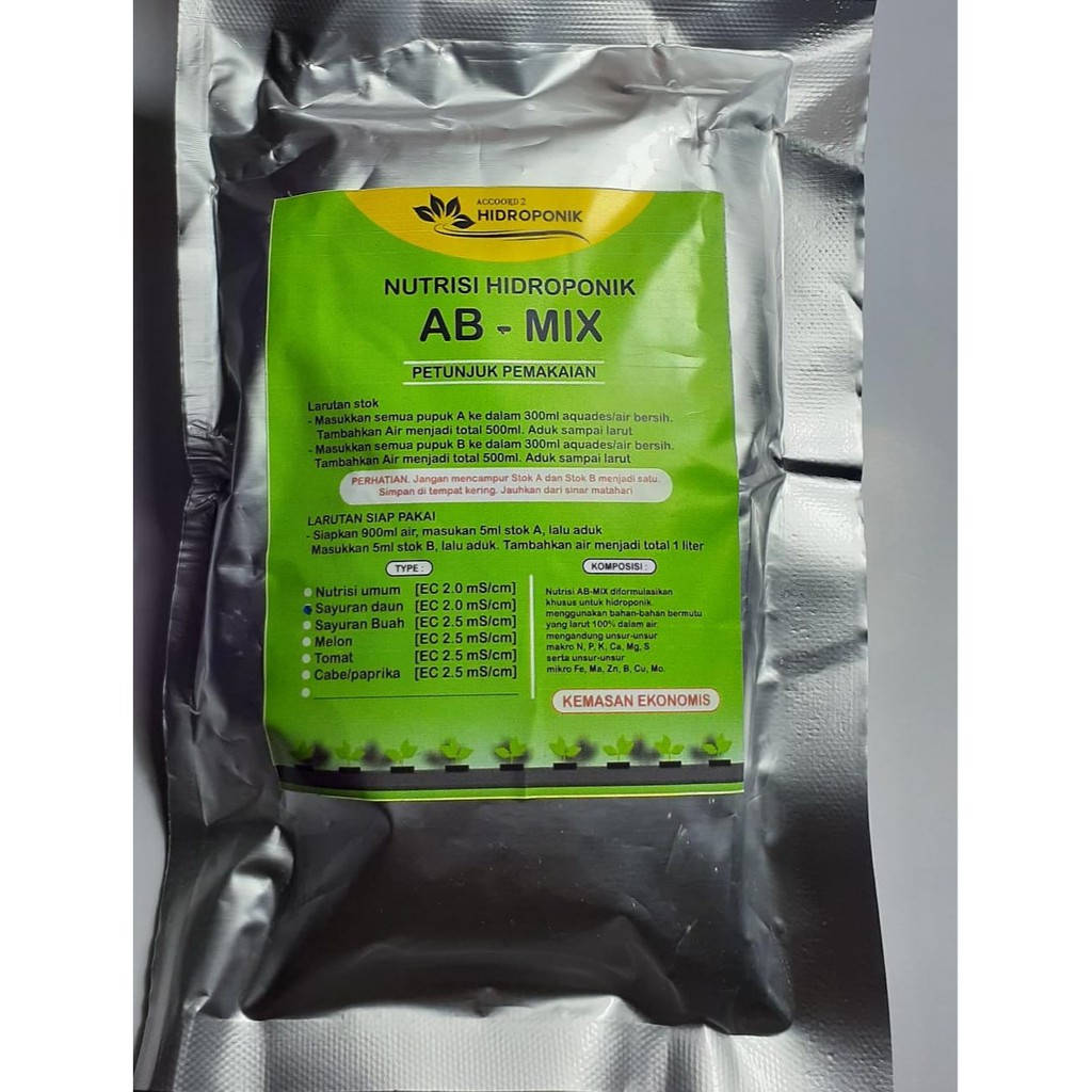 Jual Nutrisi AB Mix Hidroponik 1L Sayuran Daun Kemasan Ekonomis ...