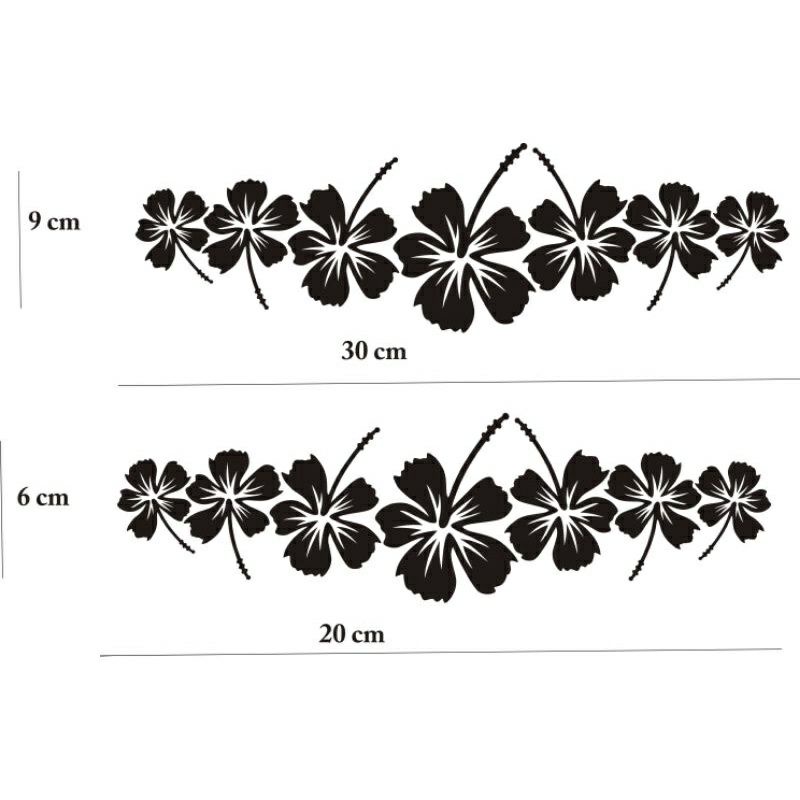 STIKER MOBIL/MOTOR STICKER CUTTING MOTIF BUNGA TERBARU