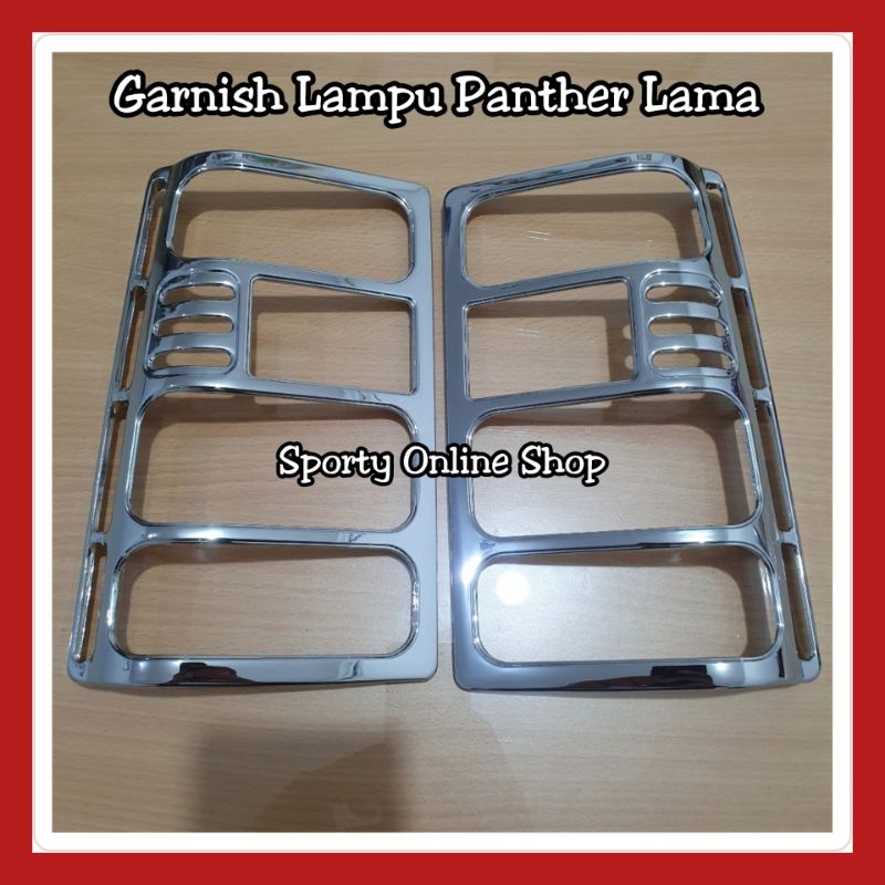 Garnish Lampu Belakang Panther Lama Chrome