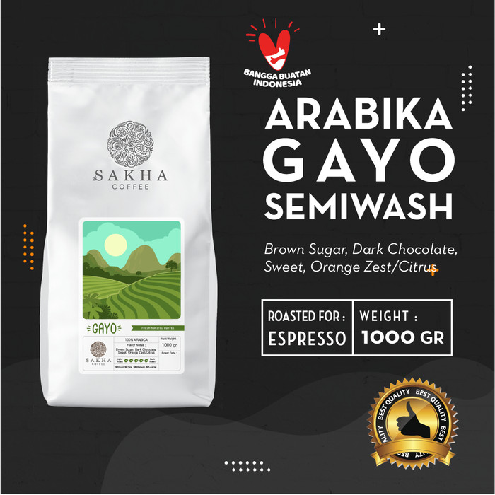 

Biji Kopi Arabika Gayo Aceh Roasted For Espresso 1 Kg - SAKHA COFFEE - AGAY1000