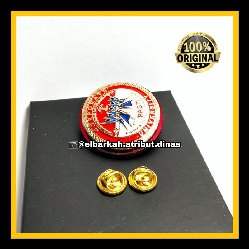 PIN PASTI CORPORATE AKRILIK TERBARU GOLD PLETING