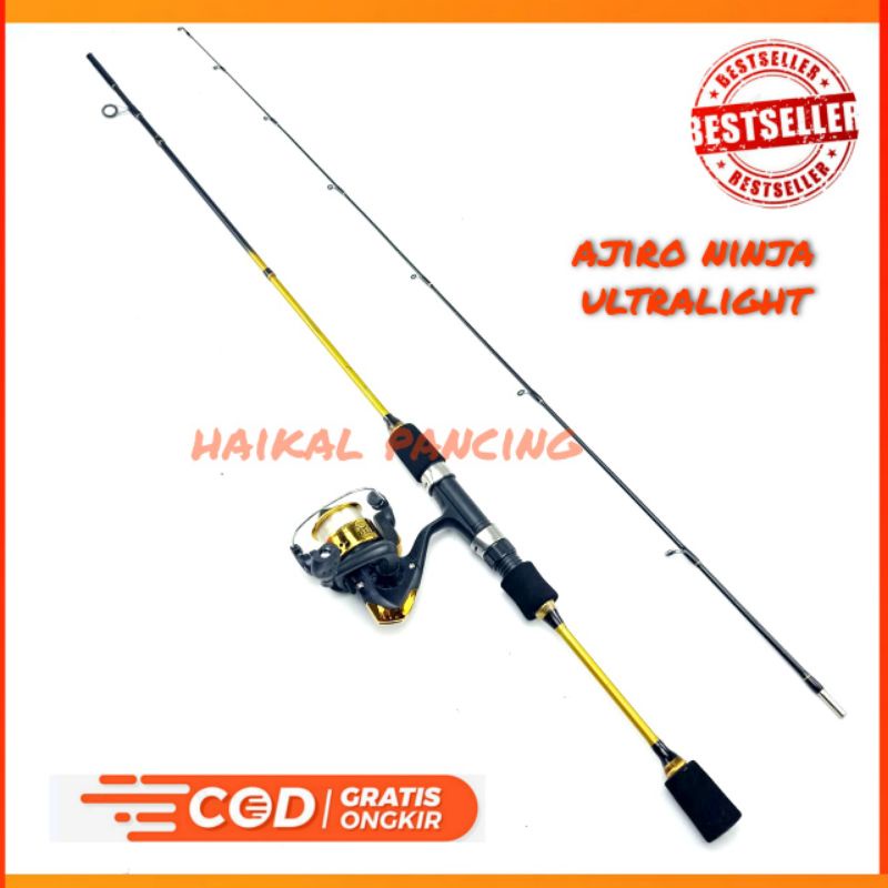 Set Joran pancing ul ultralIght fiber Lentur AJIRO NINJA Ukuran 165 180 198 210 CM