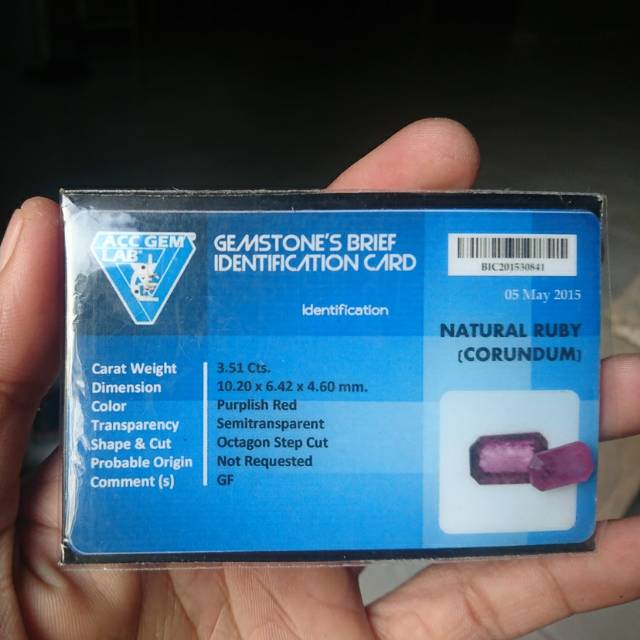 Batu akik Pink ruby natural octagon plus memo murah bukan safir cincin pria wanita perak emas