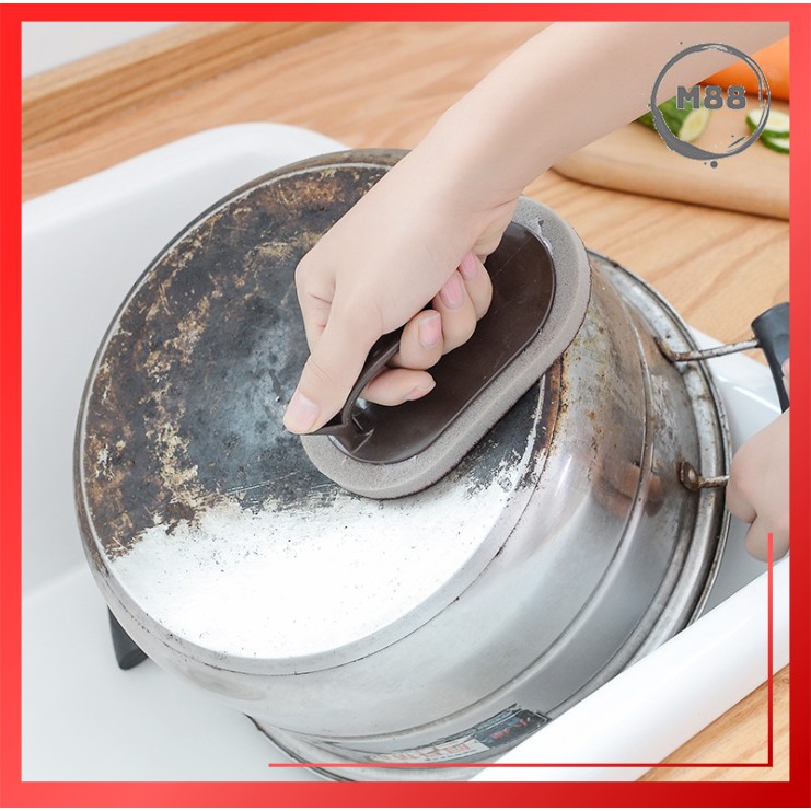 MARKAS88 Sikat Panci Nano Magic Spons Alat Pembersih Kerak Noda Wajan Brush Pembersih Alat Dapur