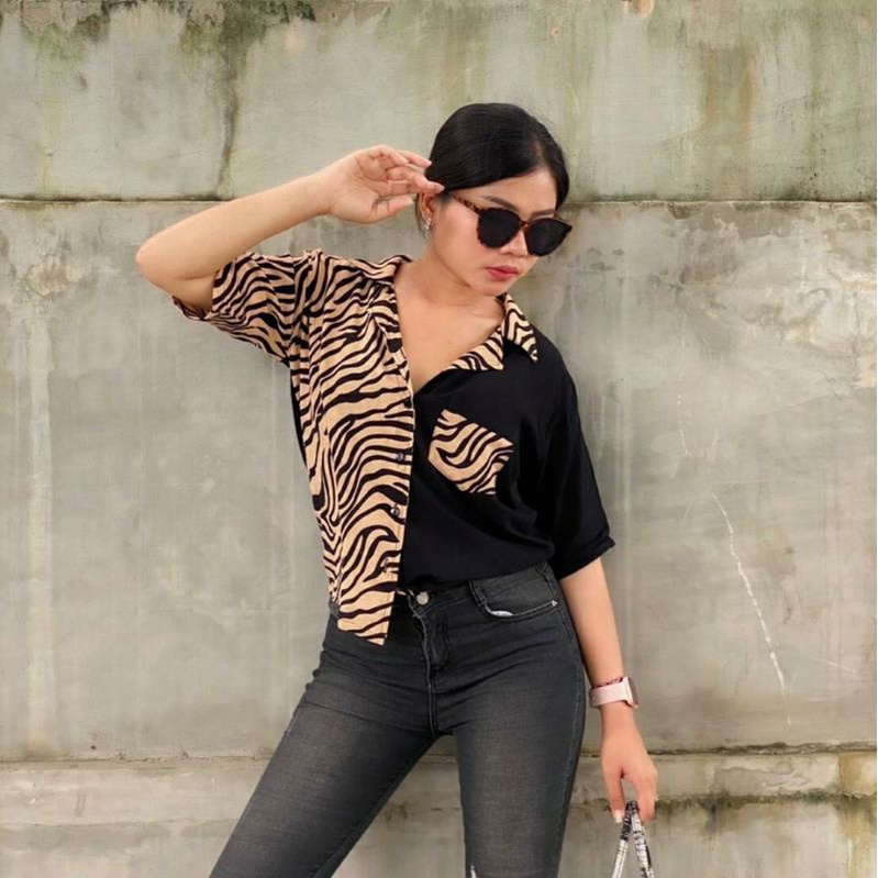 Kemeja two tone (kemeja oversize) two tone skirt