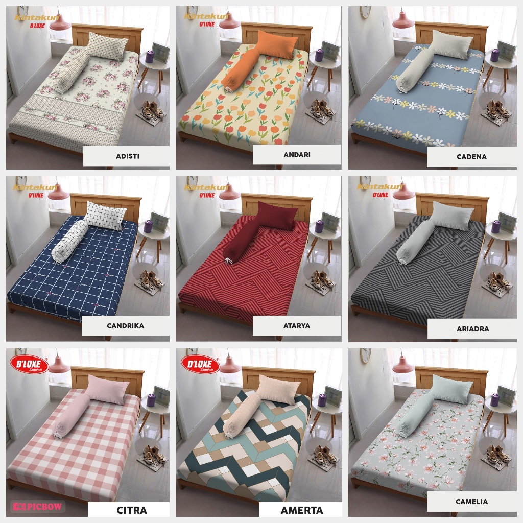 Sprei Kintakun D'luxe Uk. 120 x 200 &amp; Uk. 100 x 200 Tinggi 20 cm