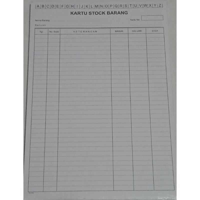 

Kartu Stok Ukuran Folio