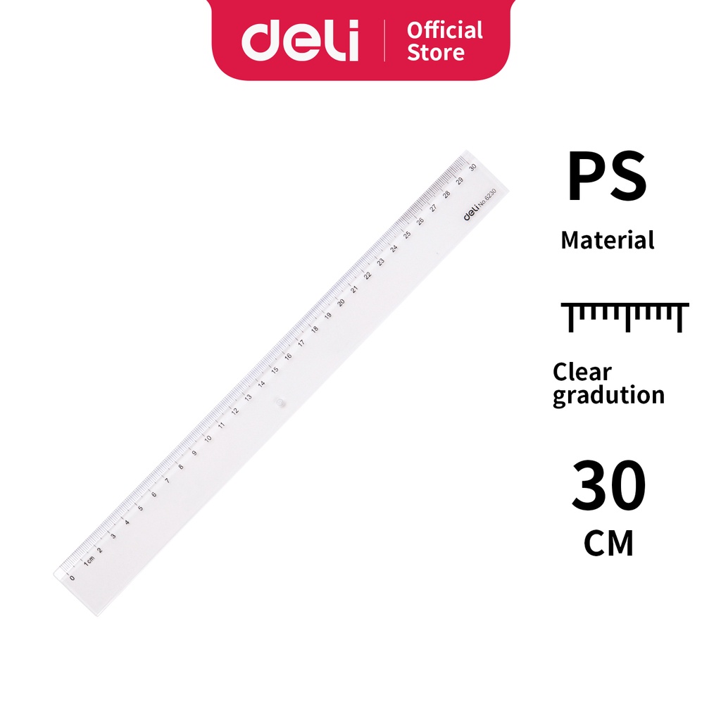 

DELI STRAIGHT RULER 30CM E6230