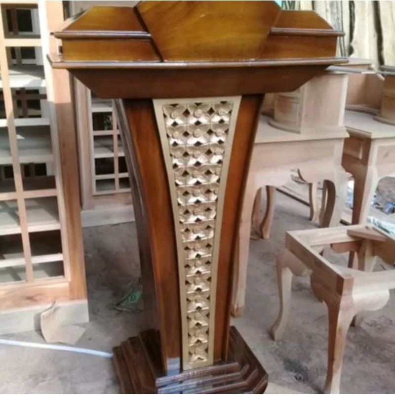 Podium Pidato Jati Mimbar Pidato Jati Mimbar Pidato Presiden Podium Pidato Dinas Sofiart Furniture