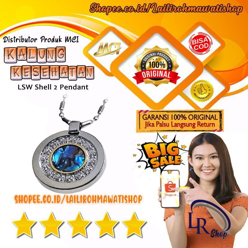 Kalung kesehatan MCI LSW 2 shell pendant ANTI RADIASI √ KALUNG MCI LSW 2 SHELL PENDANT √  Ori 100% M