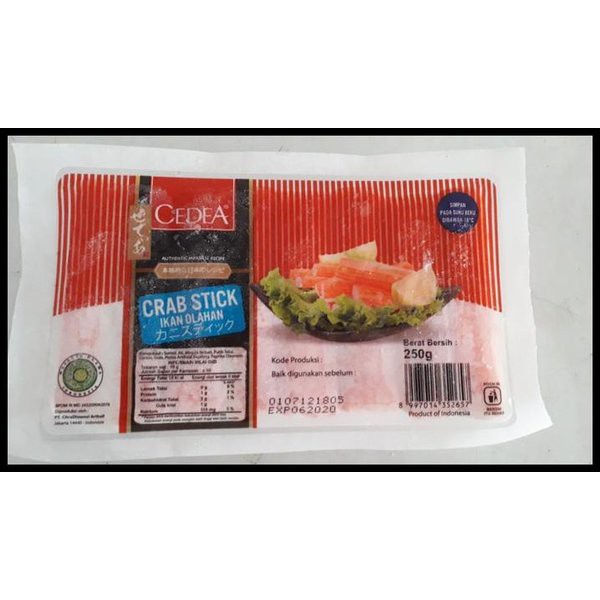 Cedea Crab Stick 250 gr Frozen Food Bandung