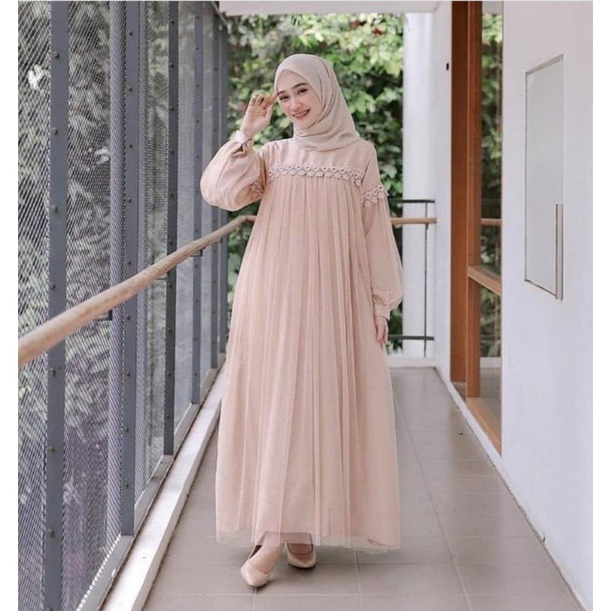 d4 - Fashion Wanita Model Terbaru Gamis Maxi Maxi Nuraini / Couple Nuraini Tile Import / Gamis Pesta