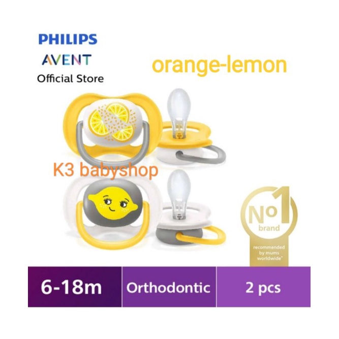 Empeng Avent Night Time Soother 6 - 18m Star Pacifier Dot bayi-4