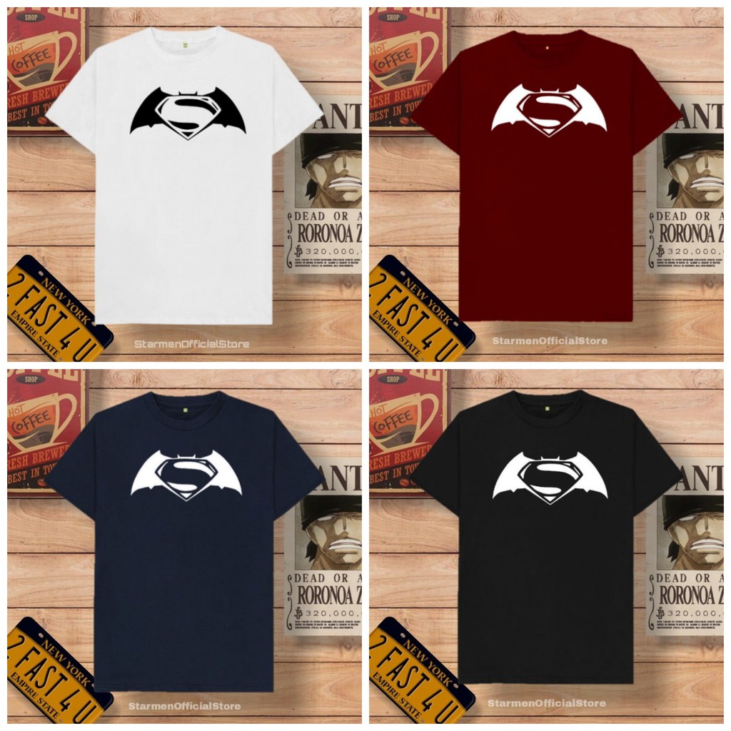 Kaos Distro Unisex SUPERBATMAN Katun Combed 30s / sablon polyflex /polyflex premium / Pakaian Pria Wanita Atasan Cowok Cewek /kaos kekinian / kaos viral / tshirt tumbrl tee basic /SIZE M , L , XL , XXL / kaus oblong oversize kaos murah best seller ready