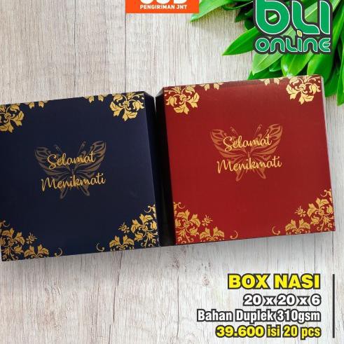 

Kotak Nasi / Dus Nasi / Box Nasi / Kemasan Nasi /Packaging Nasi 20 x 20 x 6 isi 20 4S3