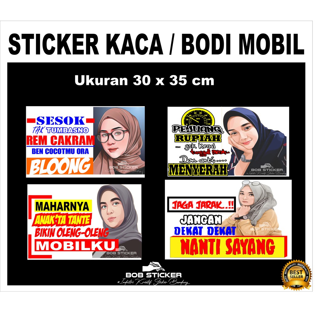 SV1 Stiker Kata Kata keren, sticker kata kata, stiker kaca mobil, stiker Bodi Mobil, stiker truk,