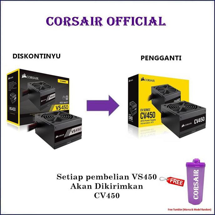 Corsair VS450 - VS 450 Power Supply 450Watt original - Black