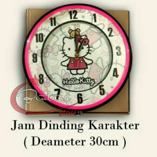 jam dinding karakter hello Kitty lucu