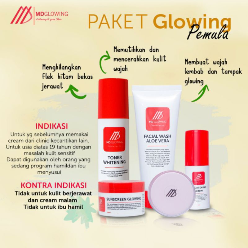 MD Glowing - Paket Glowing Pemula by MD Glowing Paket Pemula MD Glowing Skin
