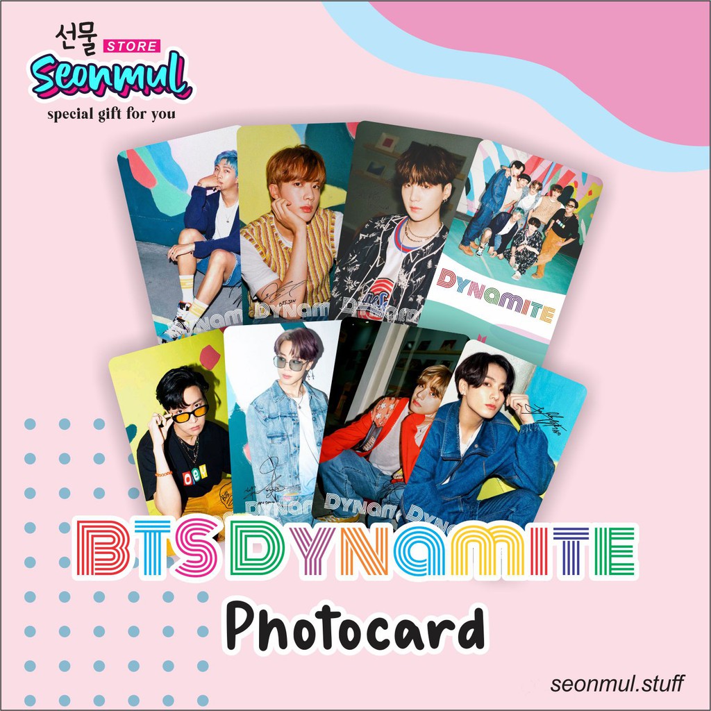 PHOTOCARD / ID CARD - BTS DYNAMITE SILVER GLITTER [unofficial]