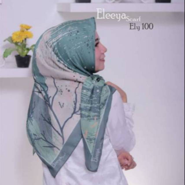 HIJAB SEGIEMPAT MOTIF ELY 100 || Eleeya Scarf