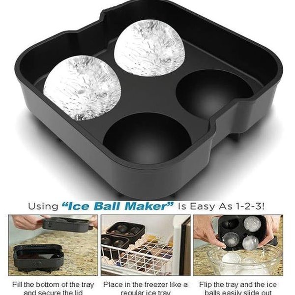 Cetakan ES Batu Bulat Bola Bundar Silicone Ice Ball Maker