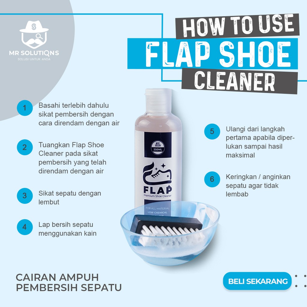Cairan Pembersih Sepatu Sneakers Shoe Shoes Suede Cleaner Kit Sabun Cuci Perawatan Sepatu Putih SC8-2