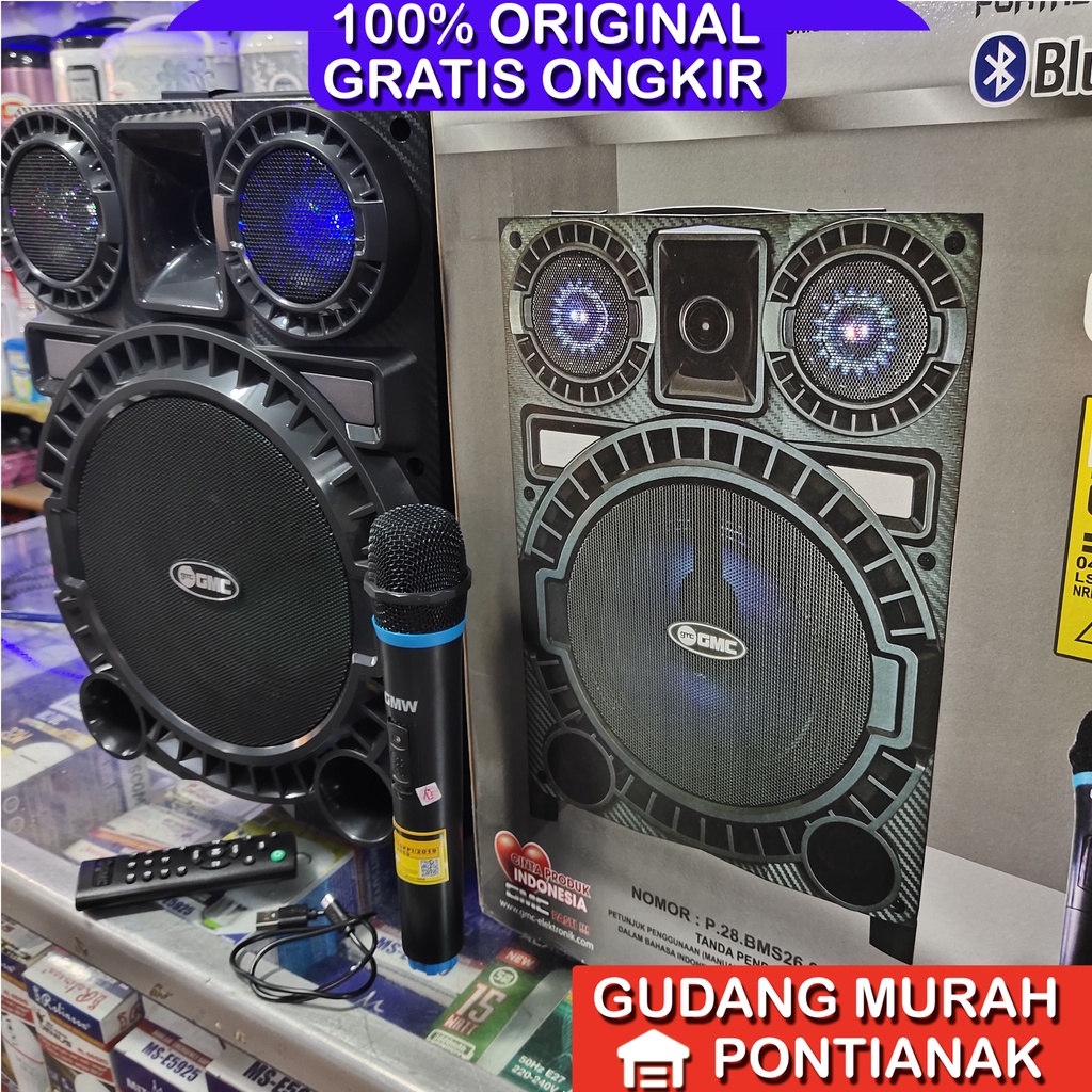 Speaker GMC 897S aktif portable 8 inch 8&quot; Bluethoot Meeting pengeras suara