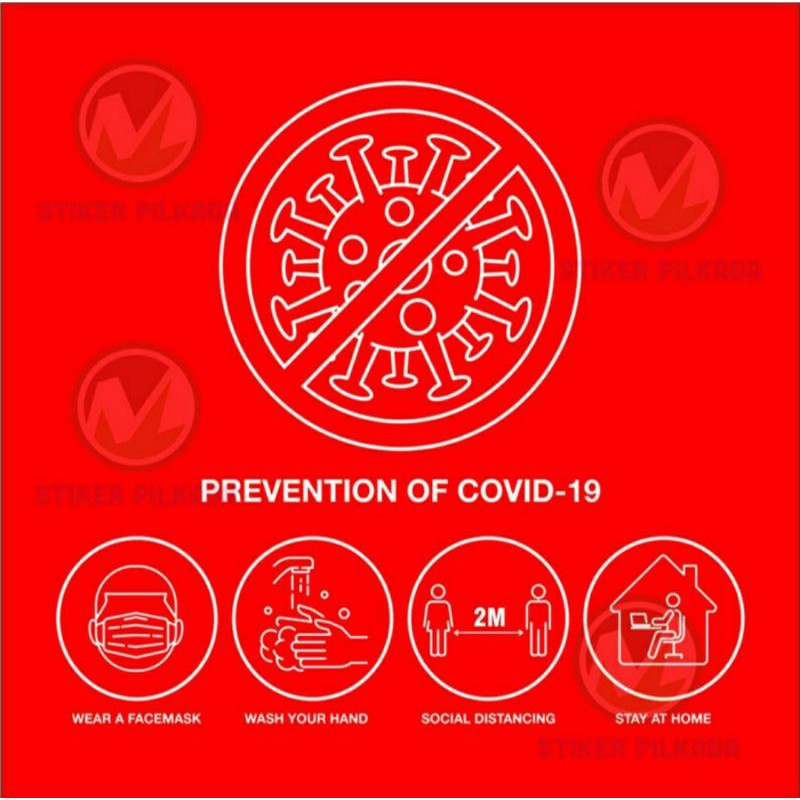 

STIKER PREVENTION OF COVID19 15x15CM