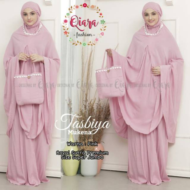Mukena Tasbiya Original Qiara Material Rayon Sutera Premium