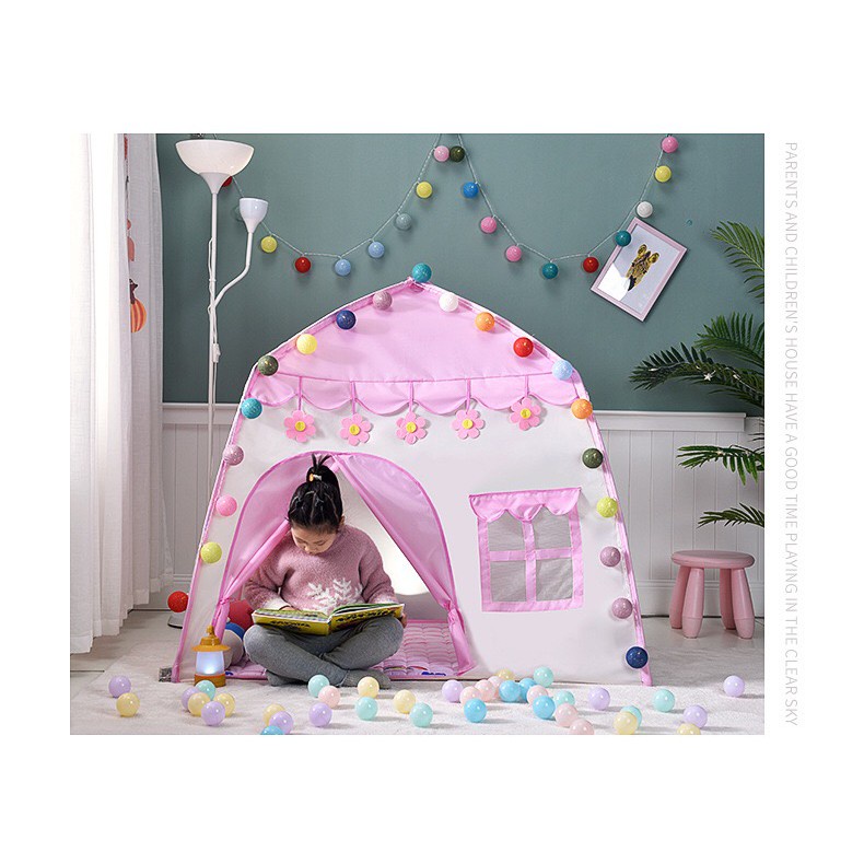 Tenda Anak Model Rumah / Tenda Bermain Princess Castle / Tenda Castle Tenda Anak Bentuk Model Rumah Window Tenda Bermain Princess Castle Outdoor Pink Biru