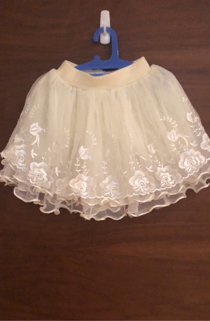 Rok Tutu Anak Cewe putih bordir