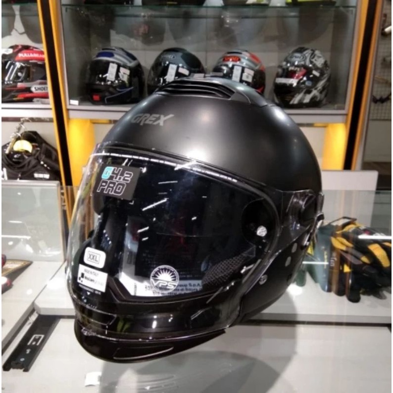 NOLAN GREX G4.2 PRO KINETIC NCOM 22 FLAT BLACK I HELM MOTOR MODULAR
