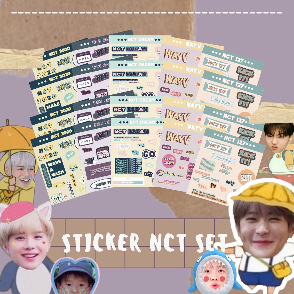 

UNCUT DECO STICKER NCT SET