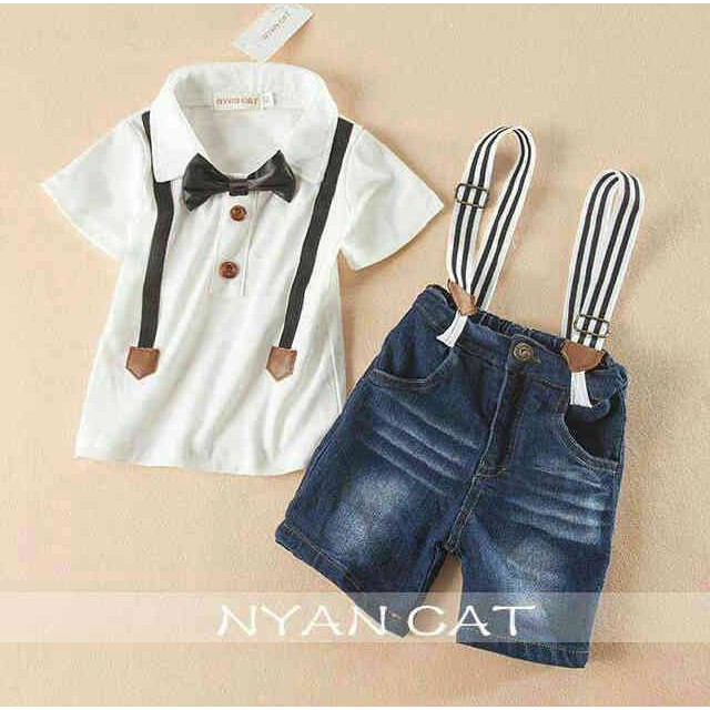 SET DENIM WITH SUSPENDER