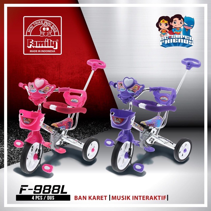 GOSEND SMG Tricycle Family 988L sepeda roda tiga bayi anak balita