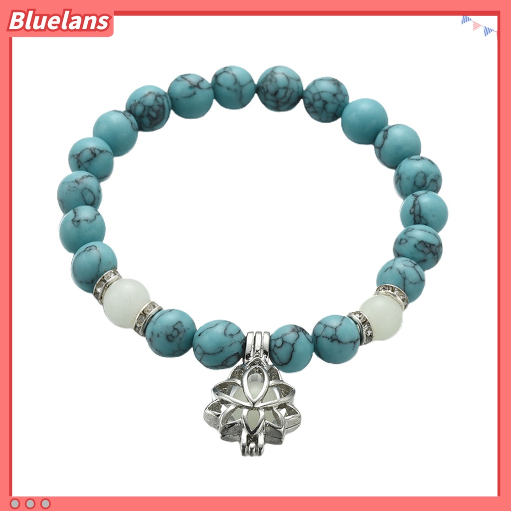 Gelang Manik-Manik Turquoise Imitasi Luminous Elastis Untuk Wanita