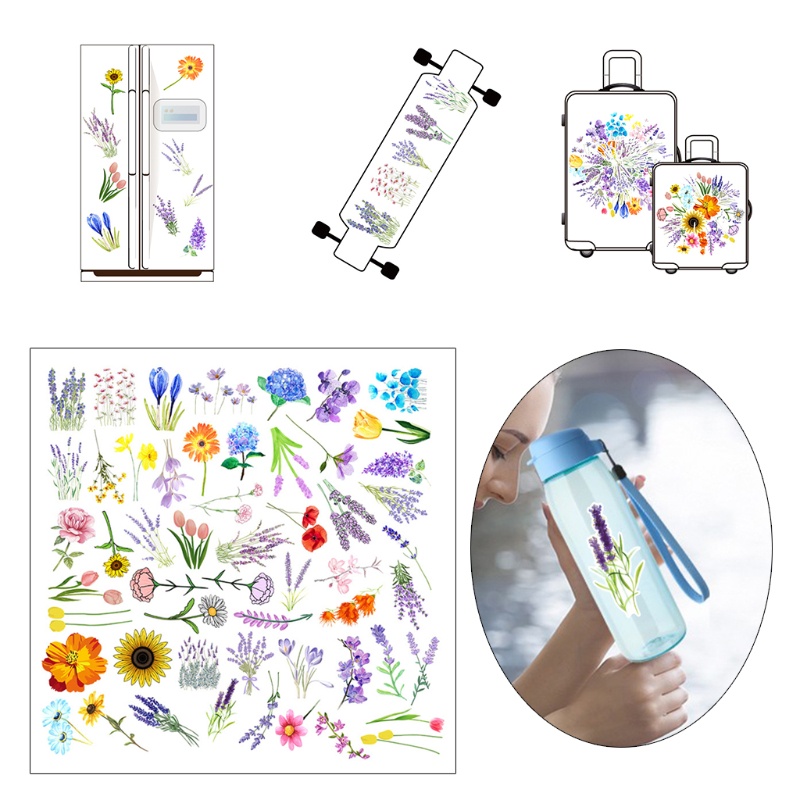 SIY  Flower Scrapbook Stickers for Guitar Computer Phone Laptop